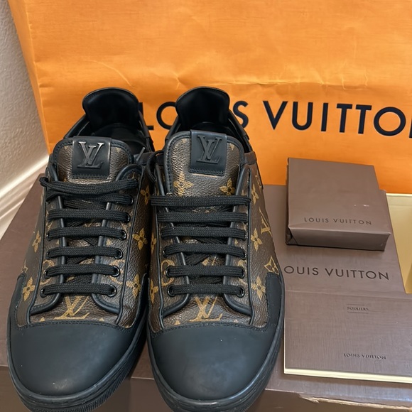 100% authentic, Gently worn Louis Vuitton Sneakers Brown Canvas Monogram Men’s - Picture 8 of 9